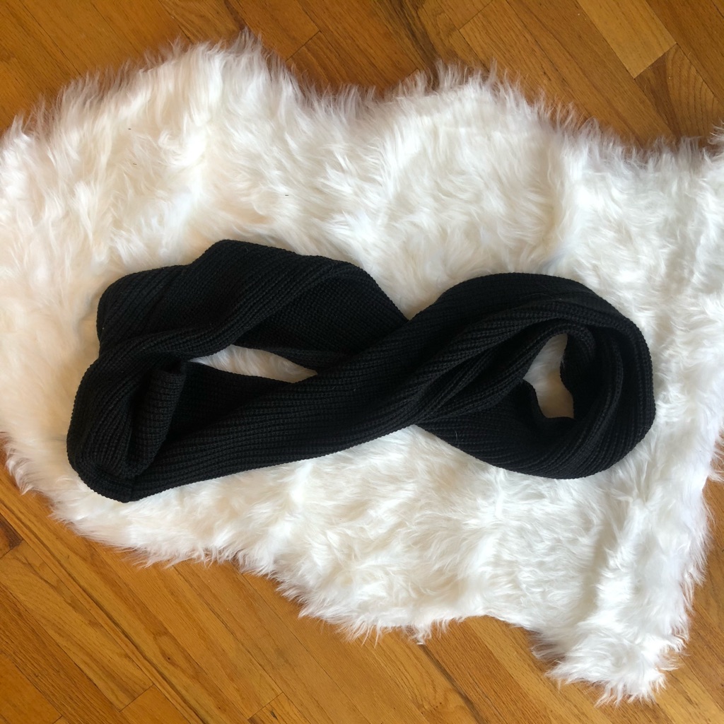 Basic Black Infinity Scarf